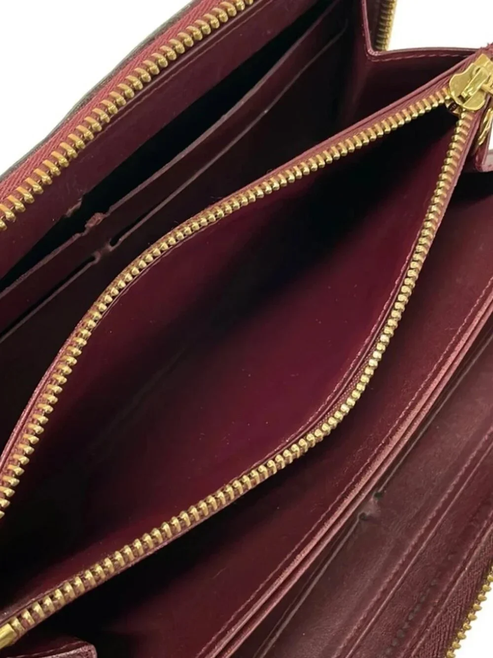 LOUIS VUITTON Zippy Wallet M91536 Rouge Fauviste Monogram Vernis SP1111